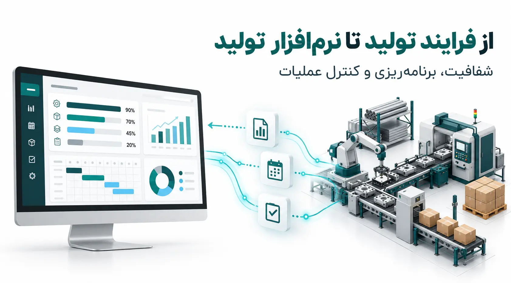 تبدیل فرایند تولید به نرم افزار مدیریت تولید